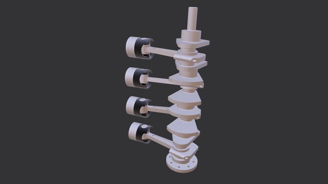4 Cylinder Crankshaft & Piston Assembly