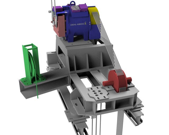 3D model of Circular Elevator Machine Platform