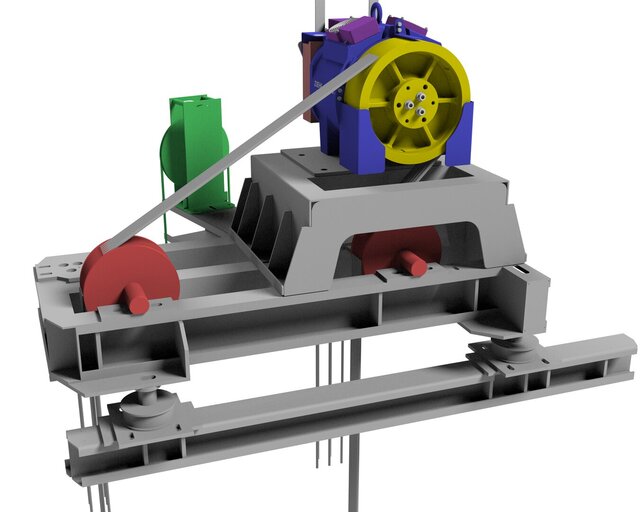 3D model of Circular Elevator Machine Platform