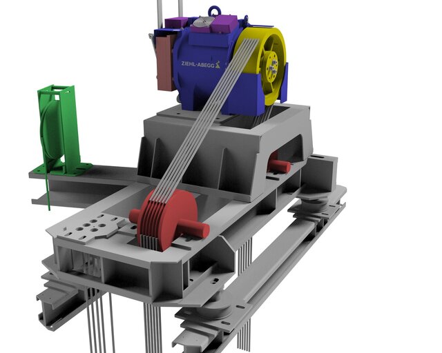 3D model of Circular Elevator Machine Platform