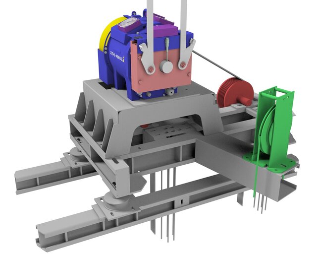 3D model of Circular Elevator Machine Platform