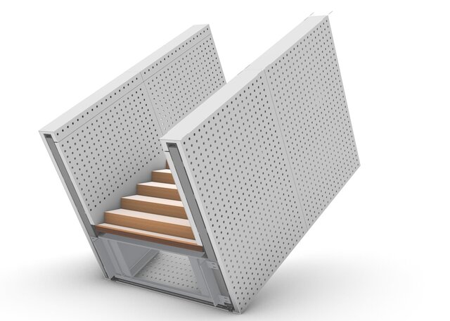 Modular Stair with Curtain Wall Aluminum Design of a Project in China that I have worked on – image 2 of 2
