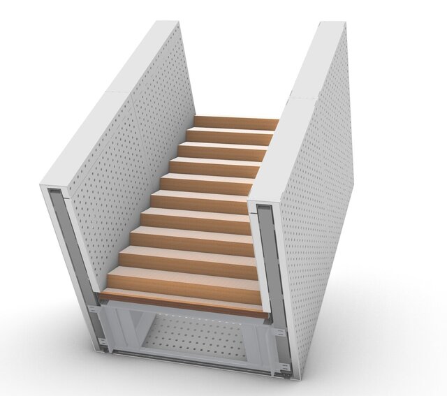 Modular Stair with Curtain Wall Aluminum Design of a Project in China that I have worked on – image 1 of 2