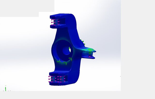 3D model of EV Racing Suspension & Steering System - SolidWorks & FEA