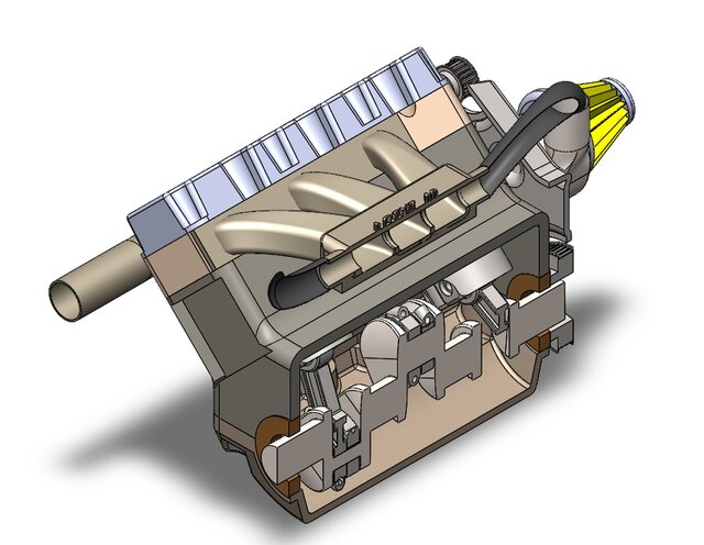 V6 Engine, 5-Speed Transmission & Differential — SOLIDWORKS Assembly – image 2 of 4