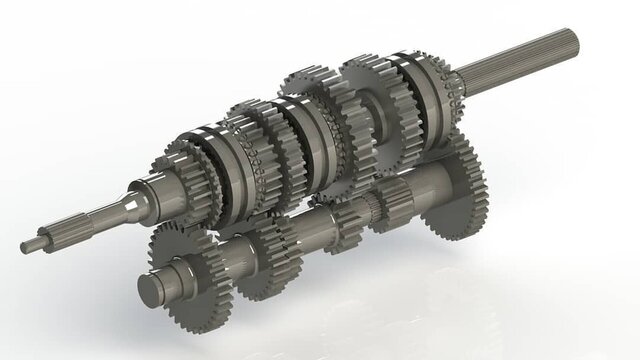 V6 Engine, 5-Speed Transmission & Differential — SOLIDWORKS Assembly – image 4 of 4