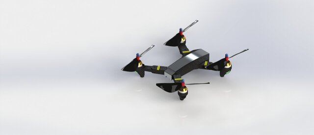 Quadcopter Y1101 with 6'' NACA-M18 model propellers