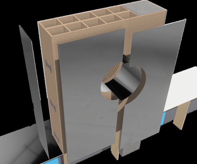 ABC Coffee — Custom Metal Counter Structure – image 4 of 5