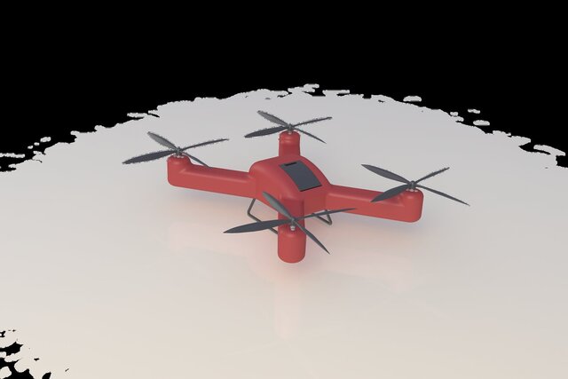 Drone body made from injection moulded plastic