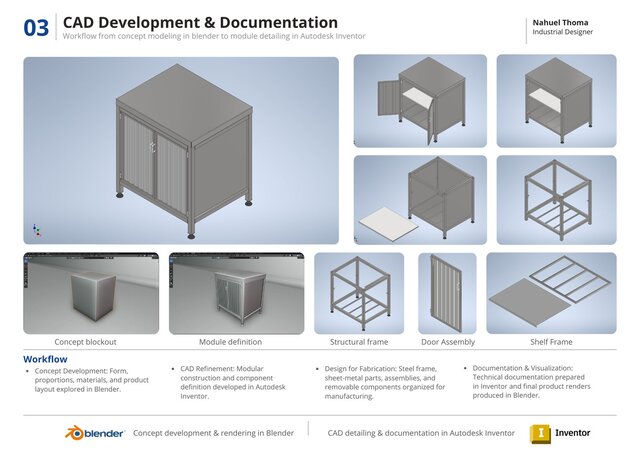 Modular Outdoor BBQ Station | Product Design, CAD & Visualization – image 3 of 5