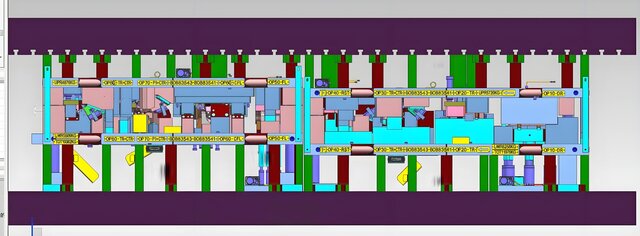 3D model of Full 3D Steel Robotic Transfer Die Design | Automotive Stamping Tooling Outsourcing Service