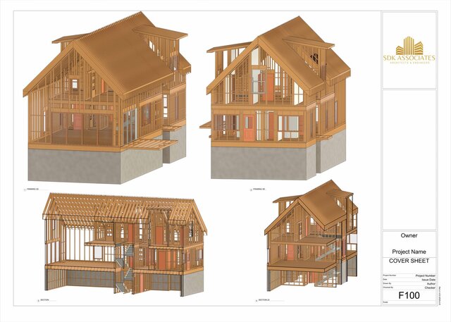 Residential Building – 3D Structural Wood Framing Model