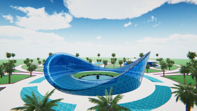 Futuristic Parametric Eco-Park & Civic Center Master Plan