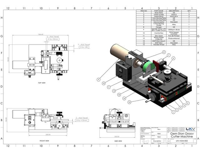 3-Axis Gemstone Groove-Cutting Machine | Machine Design & Development – image 6 of 16