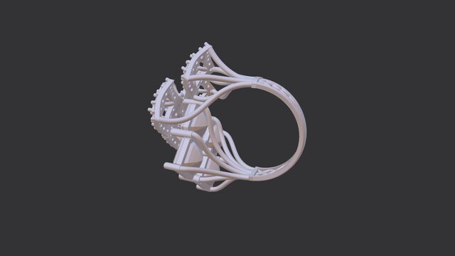 Luxury Geometric Blue Gemstone Diamond Ring – image 5 of 6