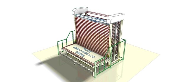 3D model of Sheet Metal Storage System 6x2 m