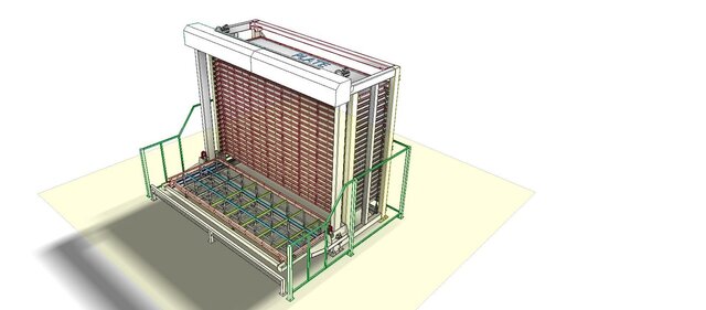 3D model of Sheet Metal Storage System 6x2 m