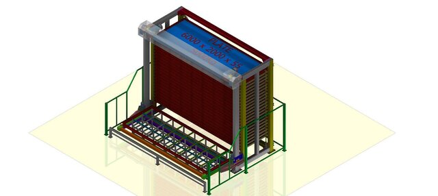 3D model of Sheet Metal Storage System 6x2 m