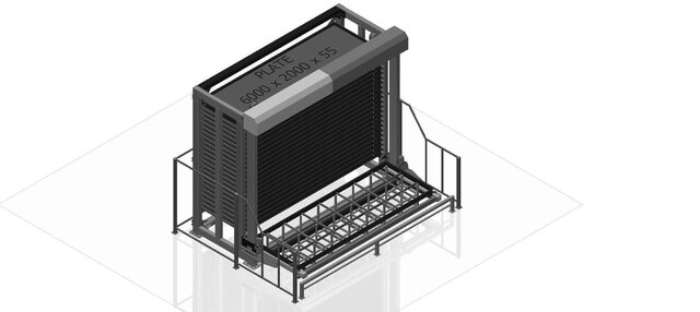 3D model of Sheet Metal Storage System 6x2 m