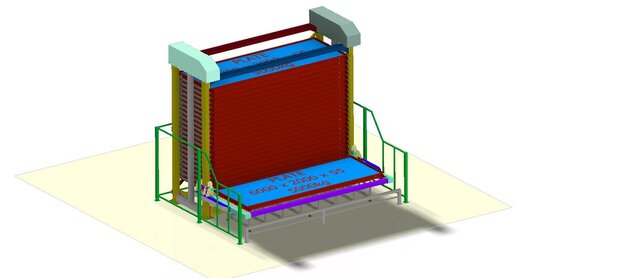 3D model of Sheet Metal Storage System 6x2 m