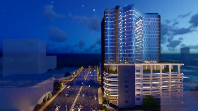 Exterior modeling and rendering for the residential house and commercial building