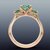 Three-Stone Floral Cathedral Ring