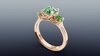 Three-Stone Floral Cathedral Ring design by CarlosPino99