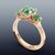 Three-Stone Floral Cathedral Ring