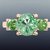 Three-Stone Floral Cathedral Ring
