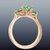 Three-Stone Floral Cathedral Ring