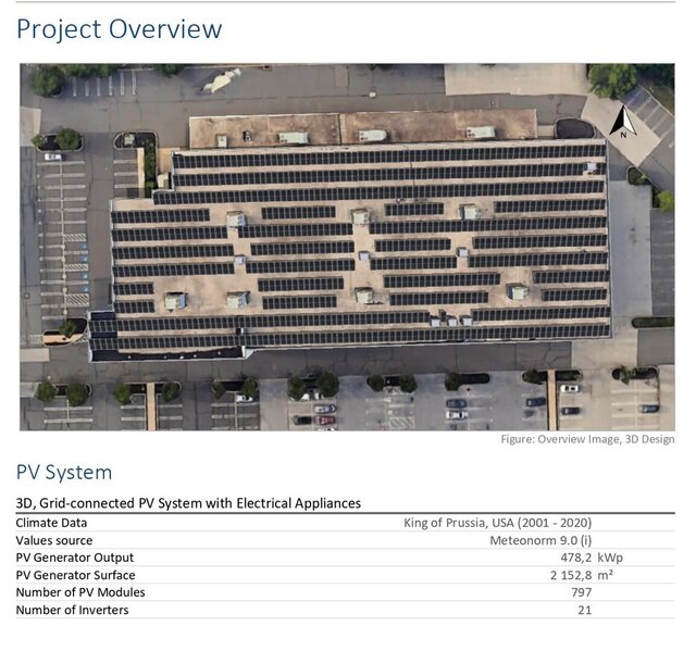 Commercial Rooftop Solar PV System Design (478 kWp)