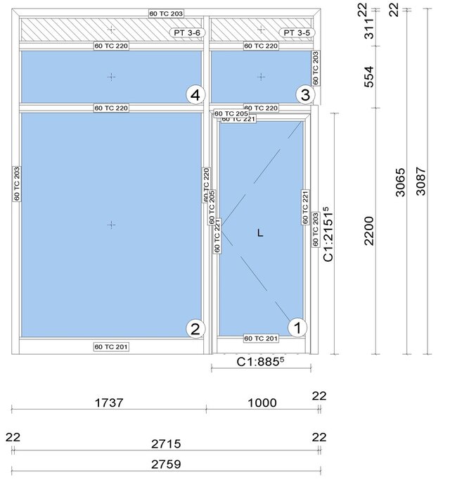 Glazed Door Assembly | Logikal Drawing – image 2 of 2
