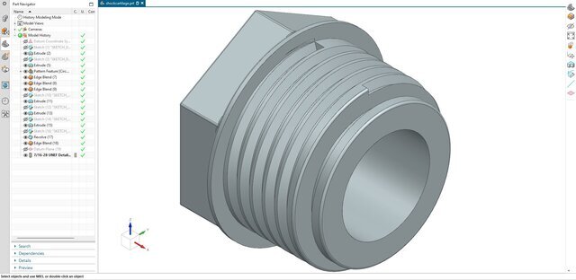 3D model of 10. Shock Absorber Seal Head (Cartridge Cap)