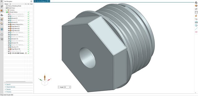 3D model of 10. Shock Absorber Seal Head (Cartridge Cap)