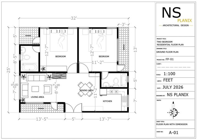 Professional 2D Residential & Duplex Floor Plans – image 2 of 3
