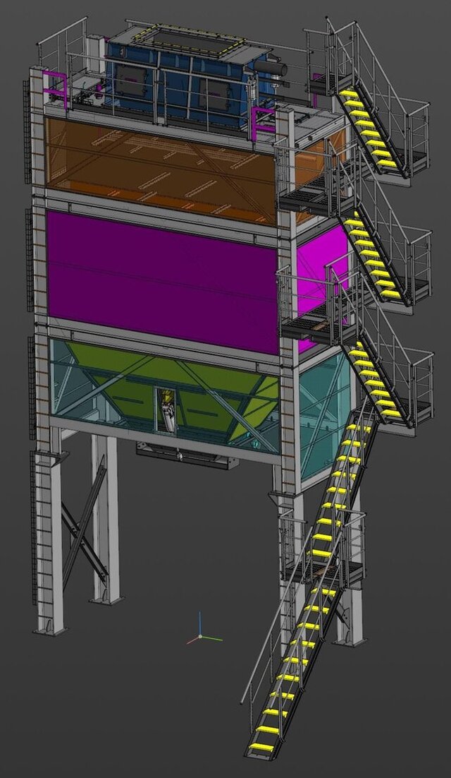 Section of the asphalt manufacturing plant
