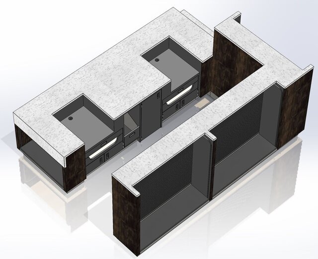 3D model of DFW Front & Back Bar