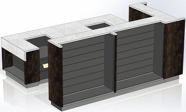 3D model of DFW Front & Back Bar