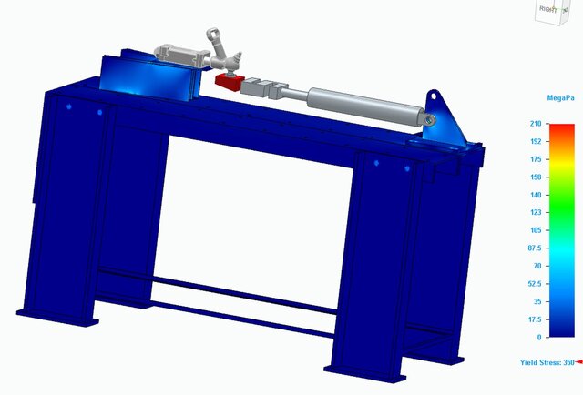 3D model of Test bench setup to perform mechanical connection testing