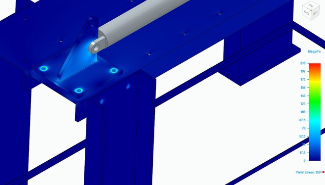 3D model of Test bench setup to perform mechanical connection testing