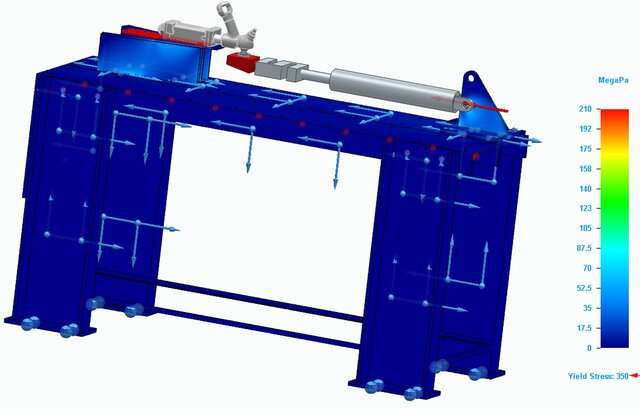 3D model of Test bench setup to perform mechanical connection testing