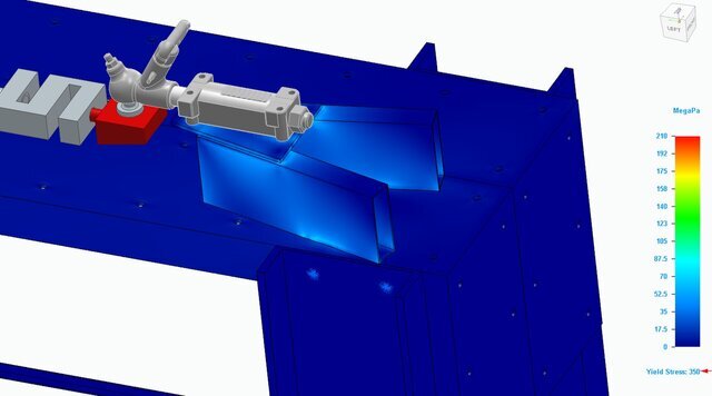 3D model of Test bench setup to perform mechanical connection testing