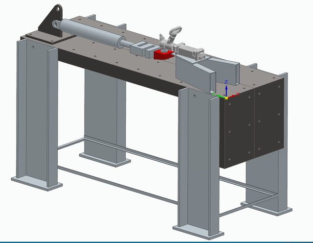 Test bench setup to perform mechanical connection testing