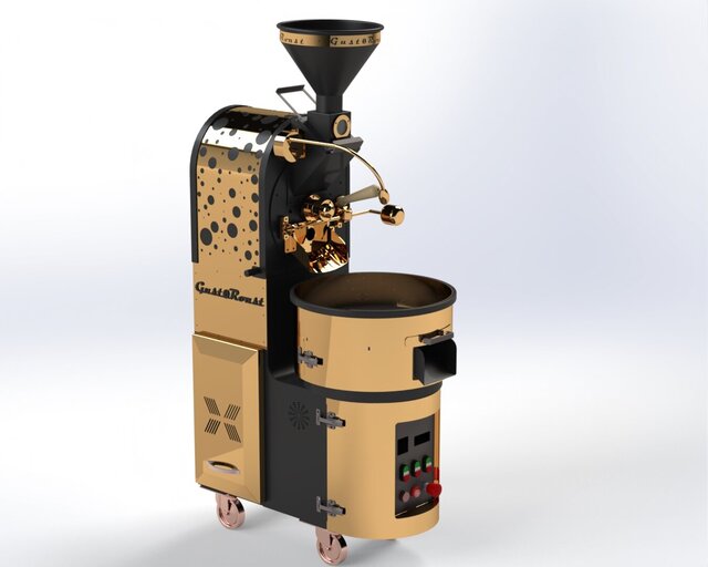 Industrial Drum Coffee Roaster Design