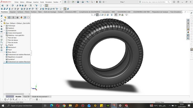 Off-Road Tire | SolidWorks CAD Modeling