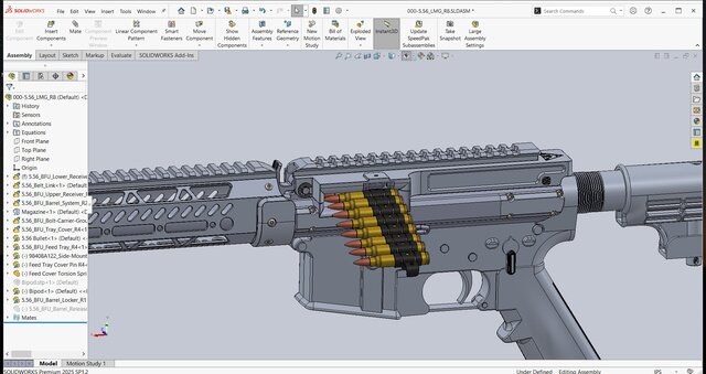 3D model of 5.56 belt-fed LMG