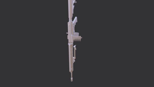 3D model of 5.56 belt-fed LMG