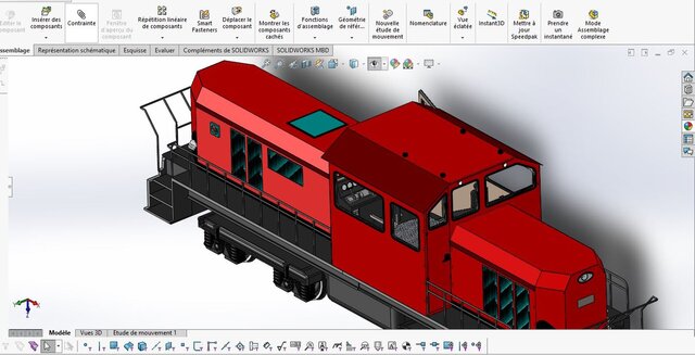 3D model of Railway Locomotive Design
