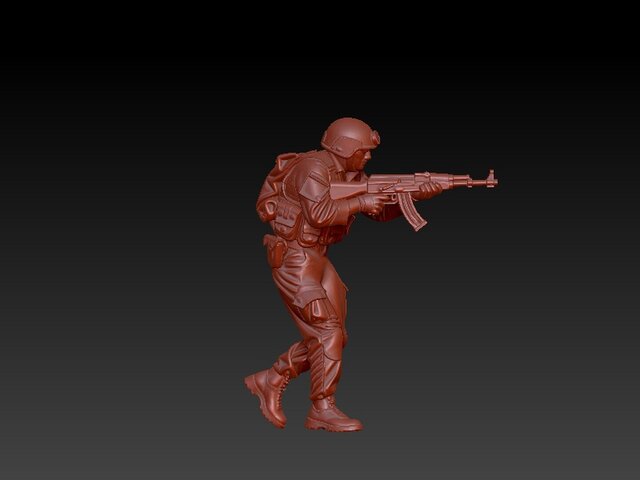 3D model of Military Soldier Character for 3D Printing