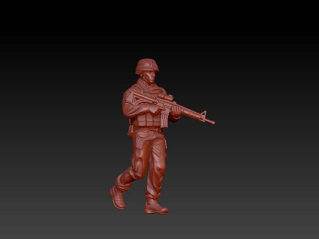 3D model of Military Soldier Character for 3D Printing